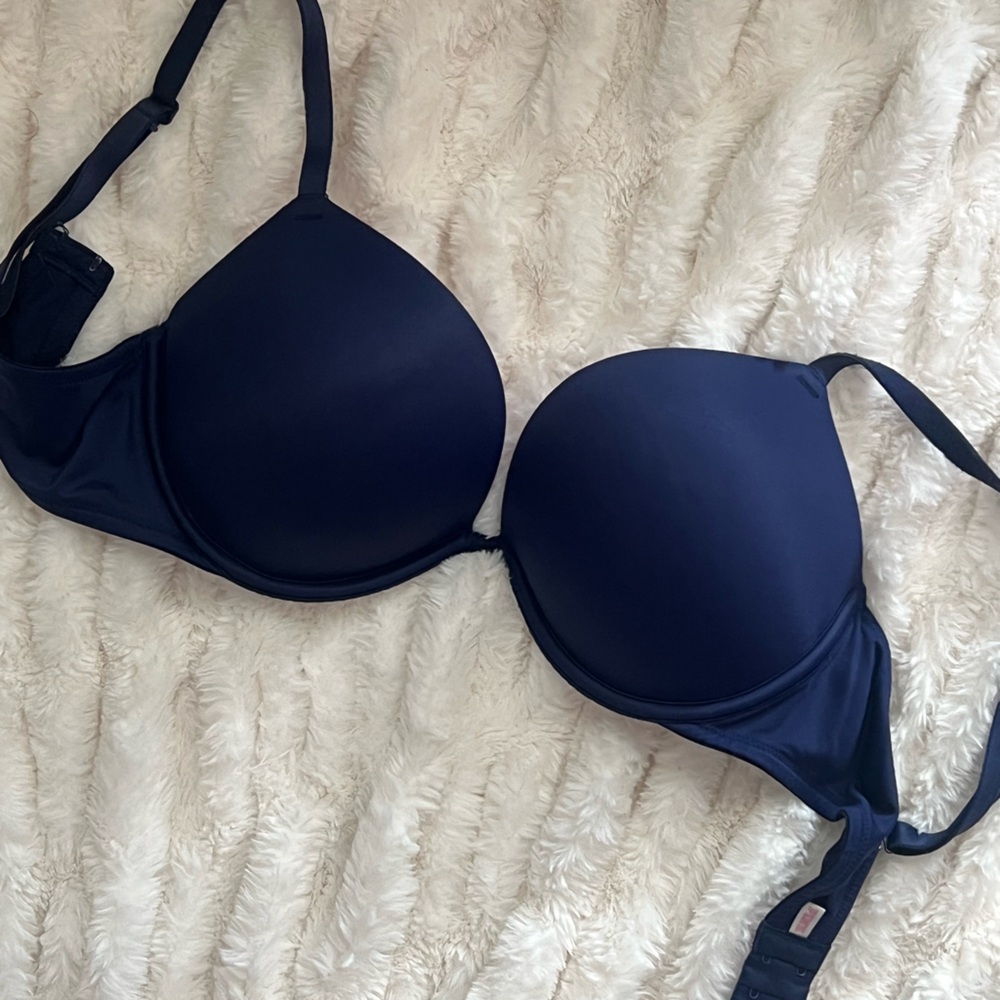 PINK 34D Blue & pink everywhere super Push up bra *flaw
